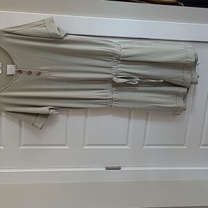 Zenana 2X romper. Light sage green